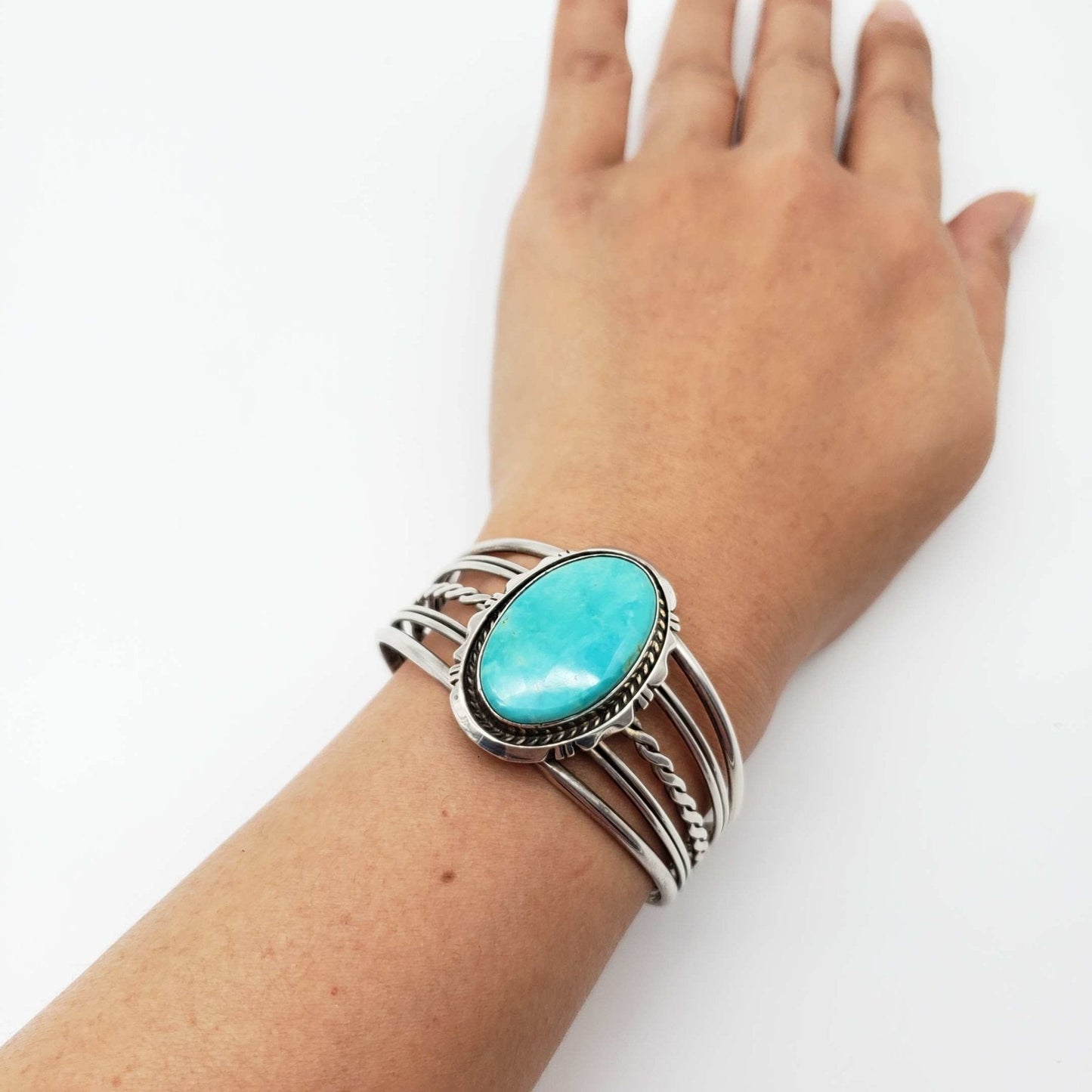 Bangle Sterling Silver with Turquoise Stone