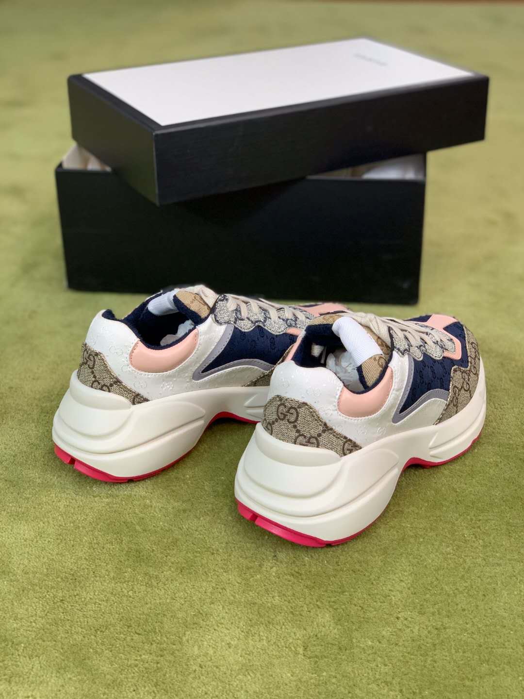 GLM-GCI Rhyton GG Brown Pink Sneaker 046