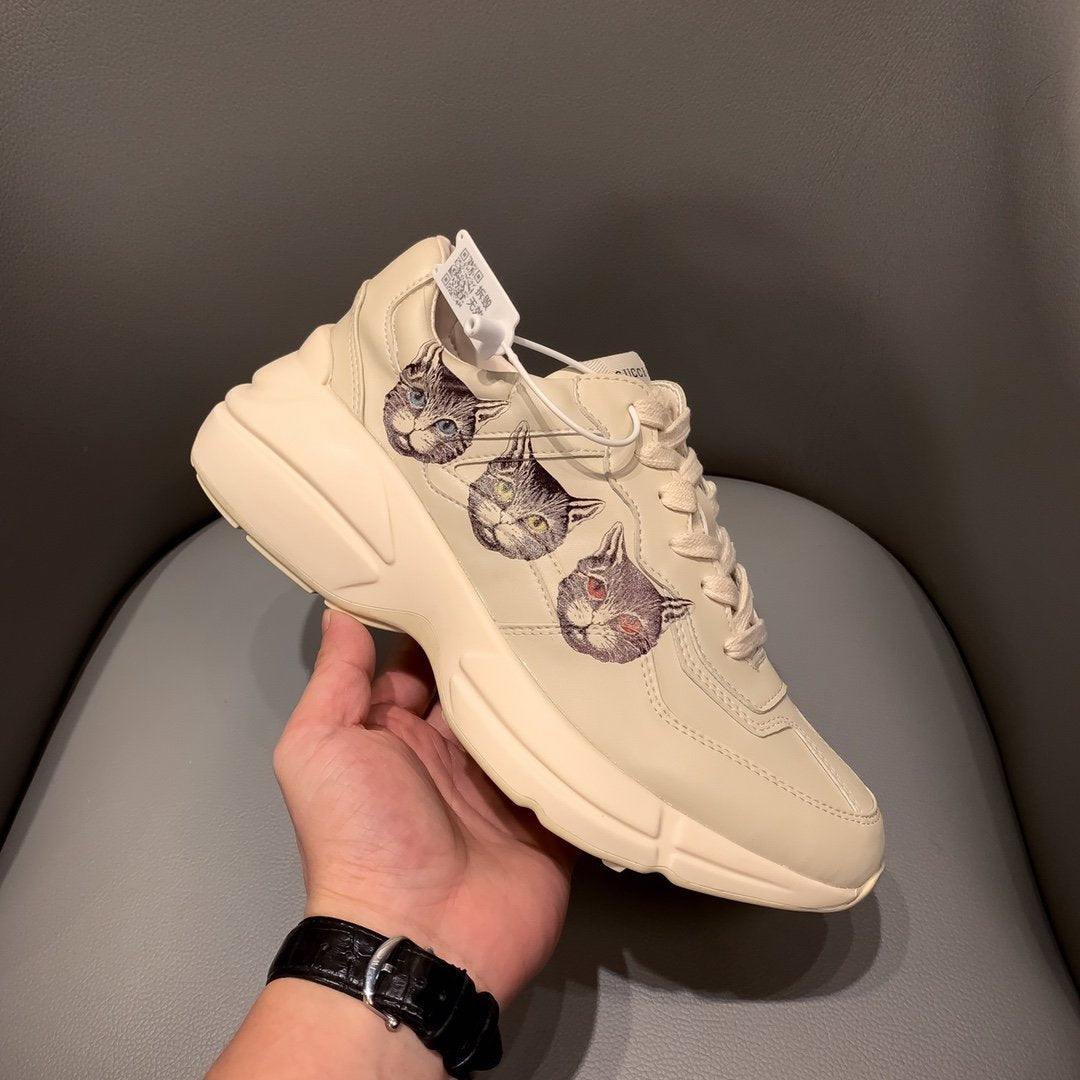GLM-GCI  RHYTON VINTAGE TRAINER CAT  WHITE SNEAKER 142
