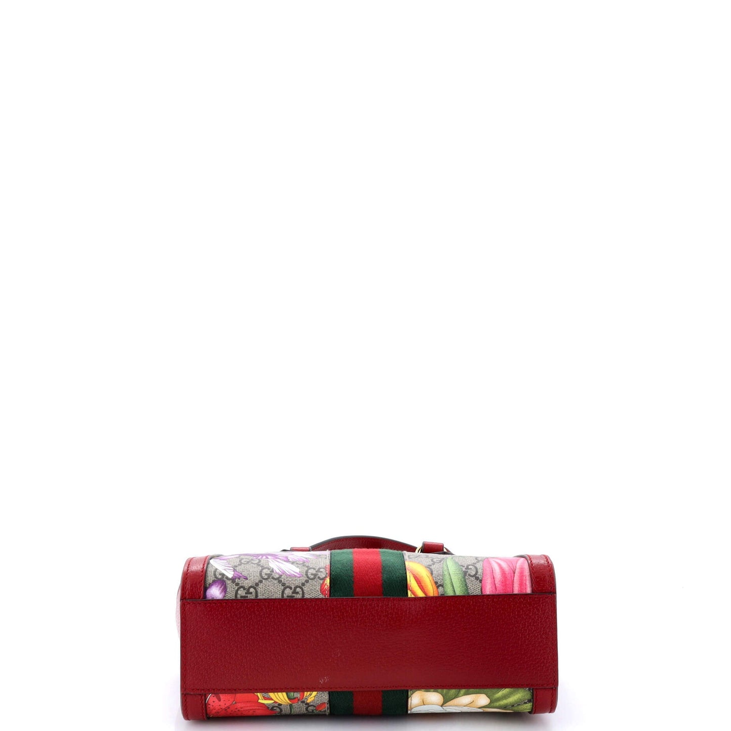 Ophidia Top Handle Tote Flora GG Coated Canvas Small