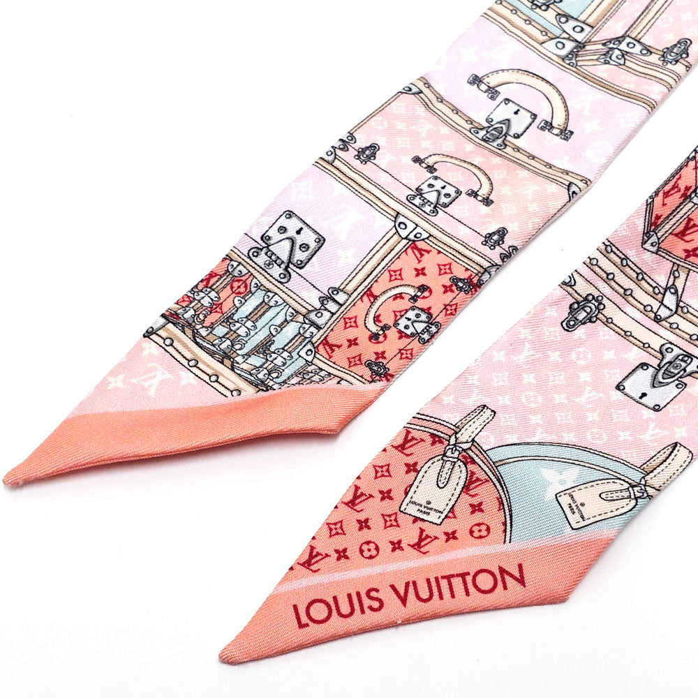 Louis Vuitton Band BB Retsgo M76441 Pink Long Wardrobe LV Logo Monogram Design Silk