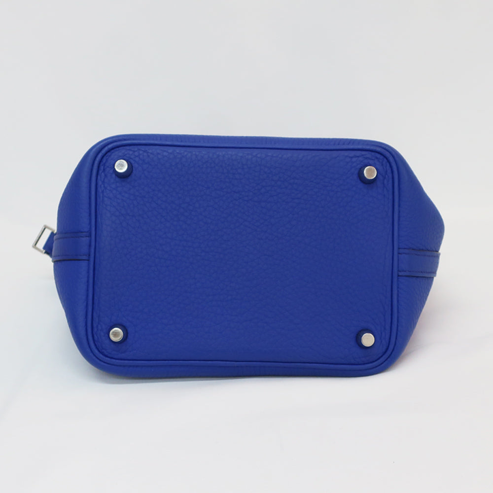 Hermes Picotin Lock PM  OÃƒÂ¥Ã‹â€ Ã‚Â» 2011 made blue electric silver gware trion claims handbags ladies ÃƒÂ¢Ã¢â‚¬â€œÃ‚Â¡ antique