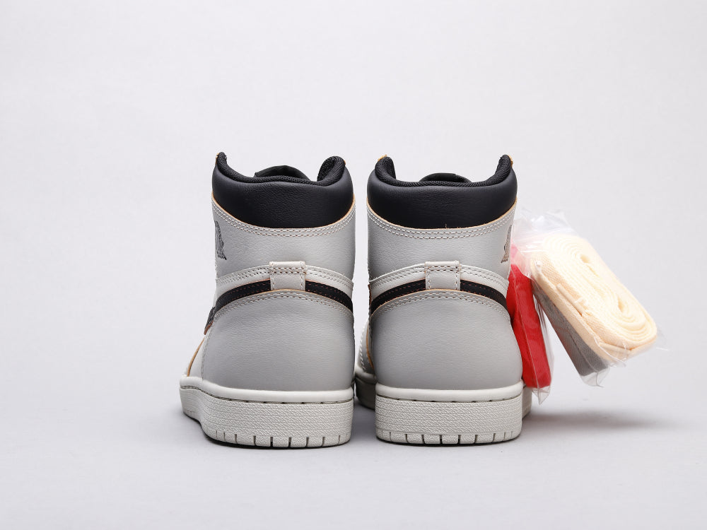 GLM - AJ1 gray and white scratch shoes for women