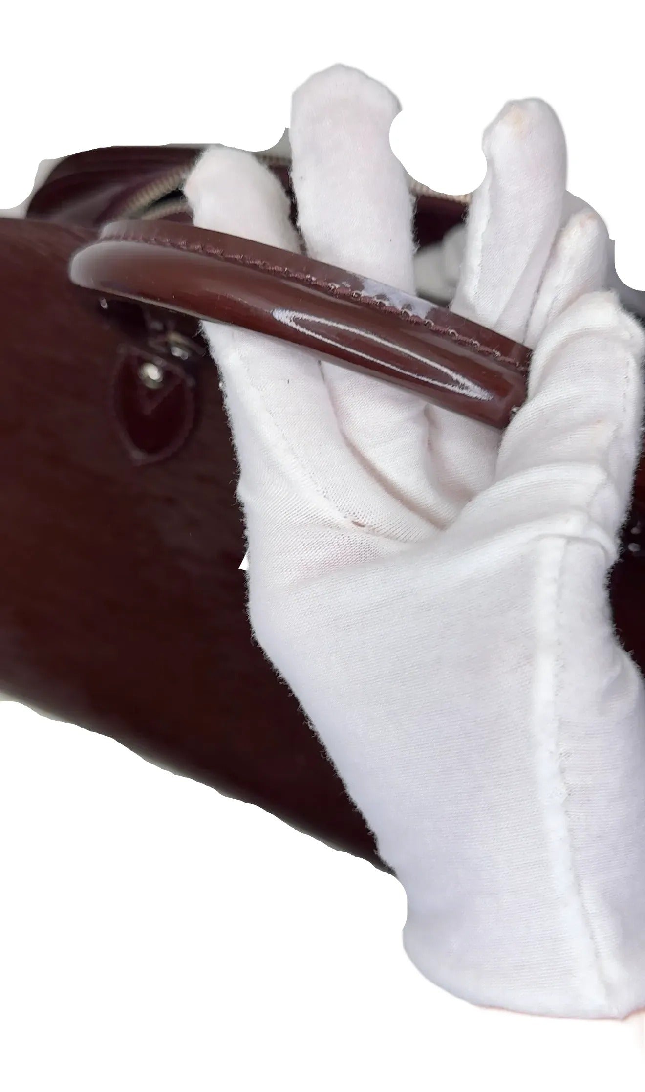 LOUIS VUITTON - Pont Neuf Handbag Leather Burgundy B23-91