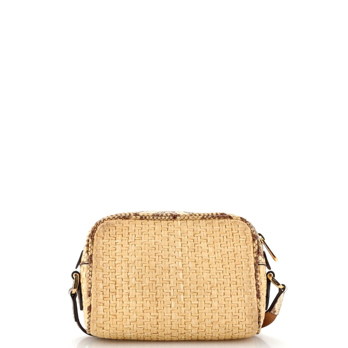 Ophidia Shoulder Bag Raffia with Snakeskin Mini