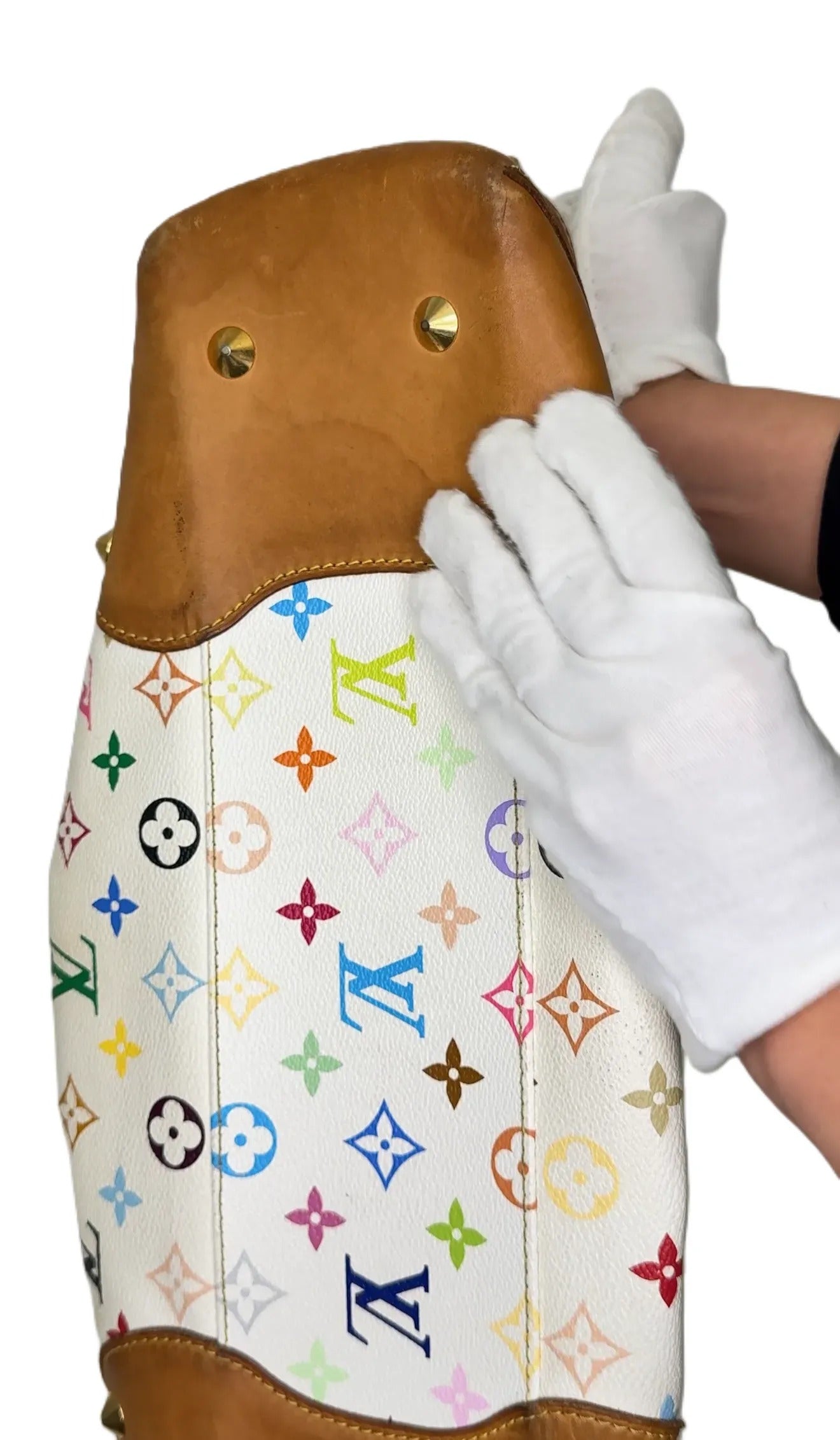 Louis Vuitton Monogram Multicolor Judy MM White Handbag