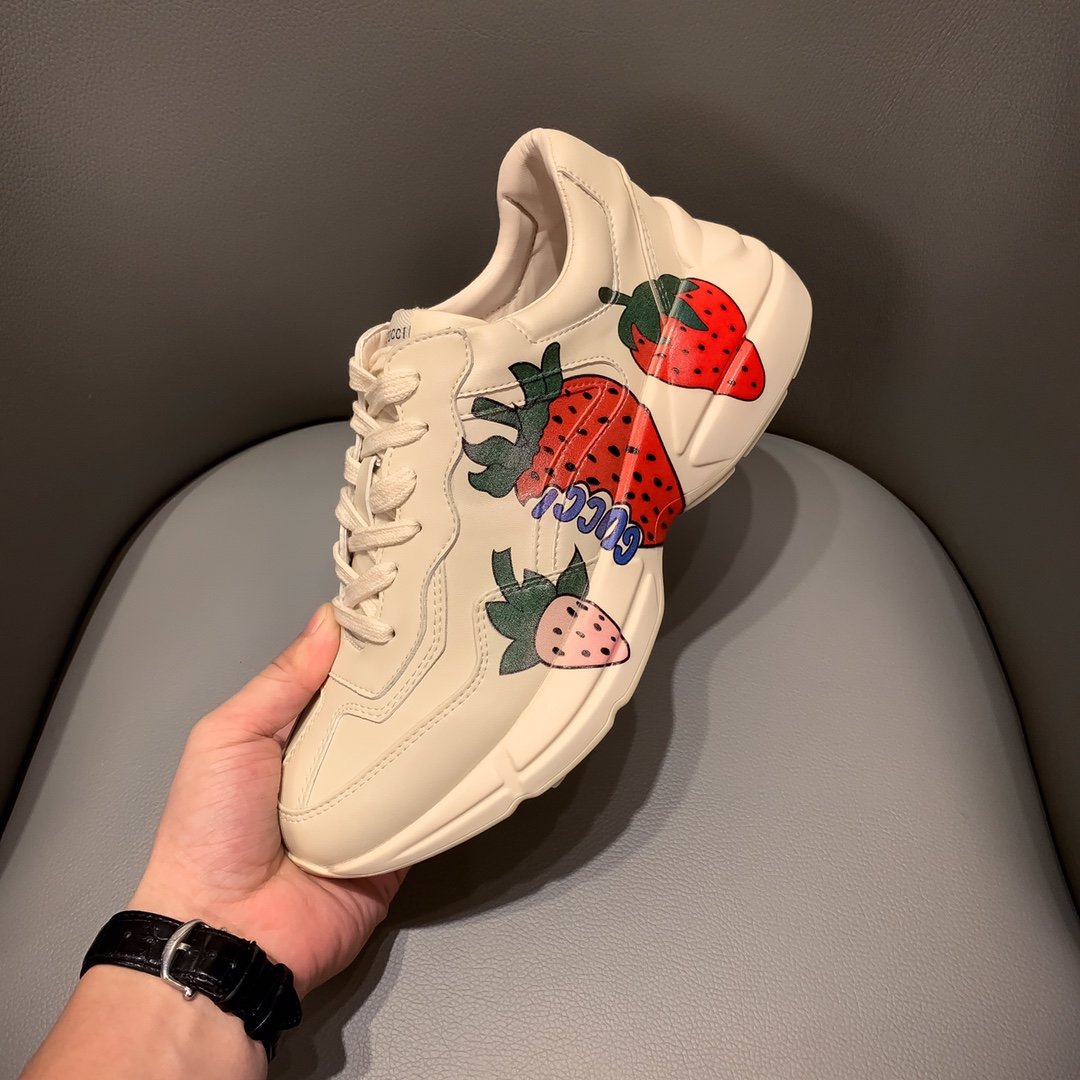 GLM-GCI  RHYTON VINTAGE TRAINER STRAWWBERRY WHITE SNEAKER 141