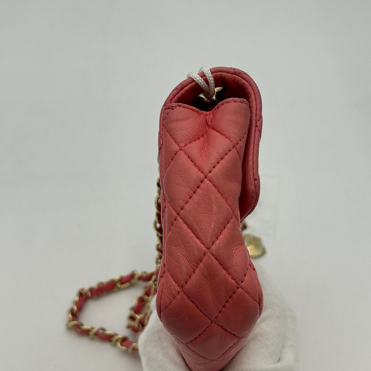 Chanel Camellia Charm Single Flap Bag LA3010