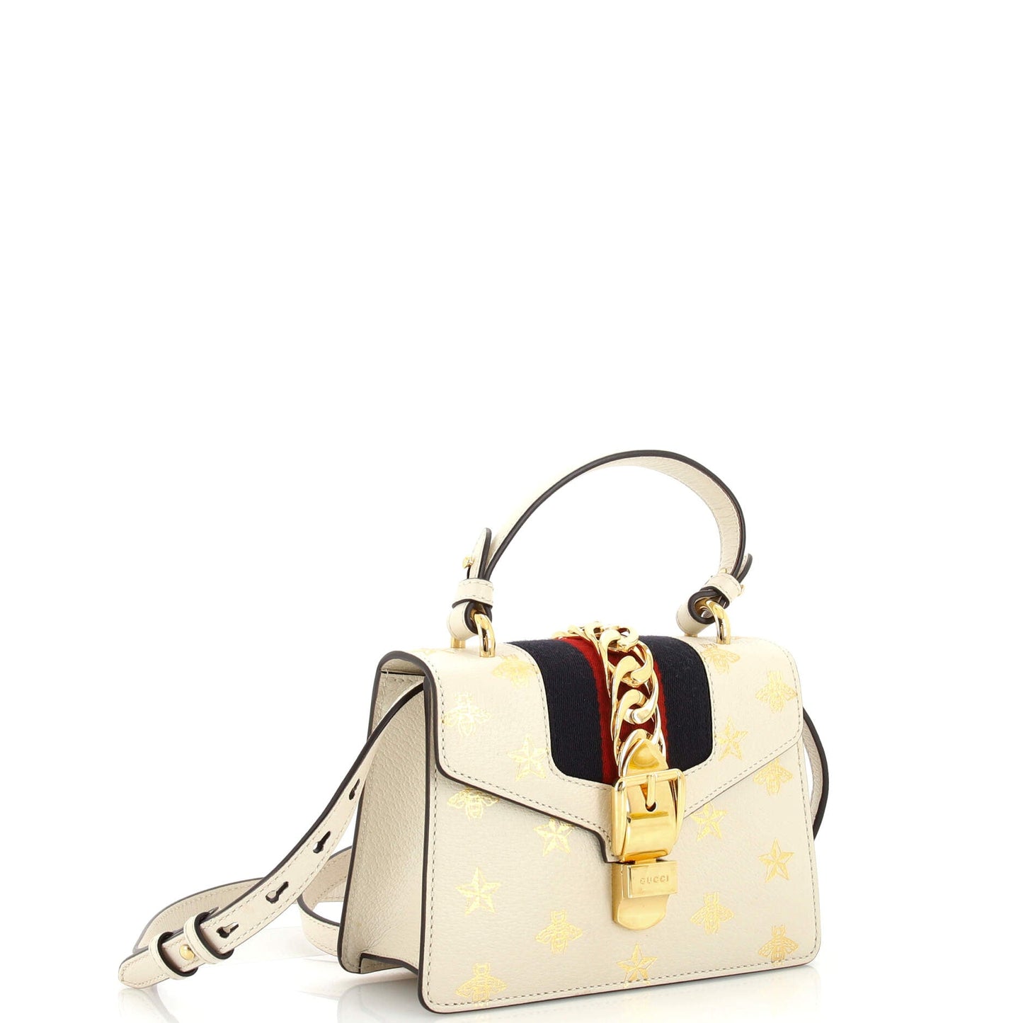 Sylvie Top Handle Bag Printed Leather Mini