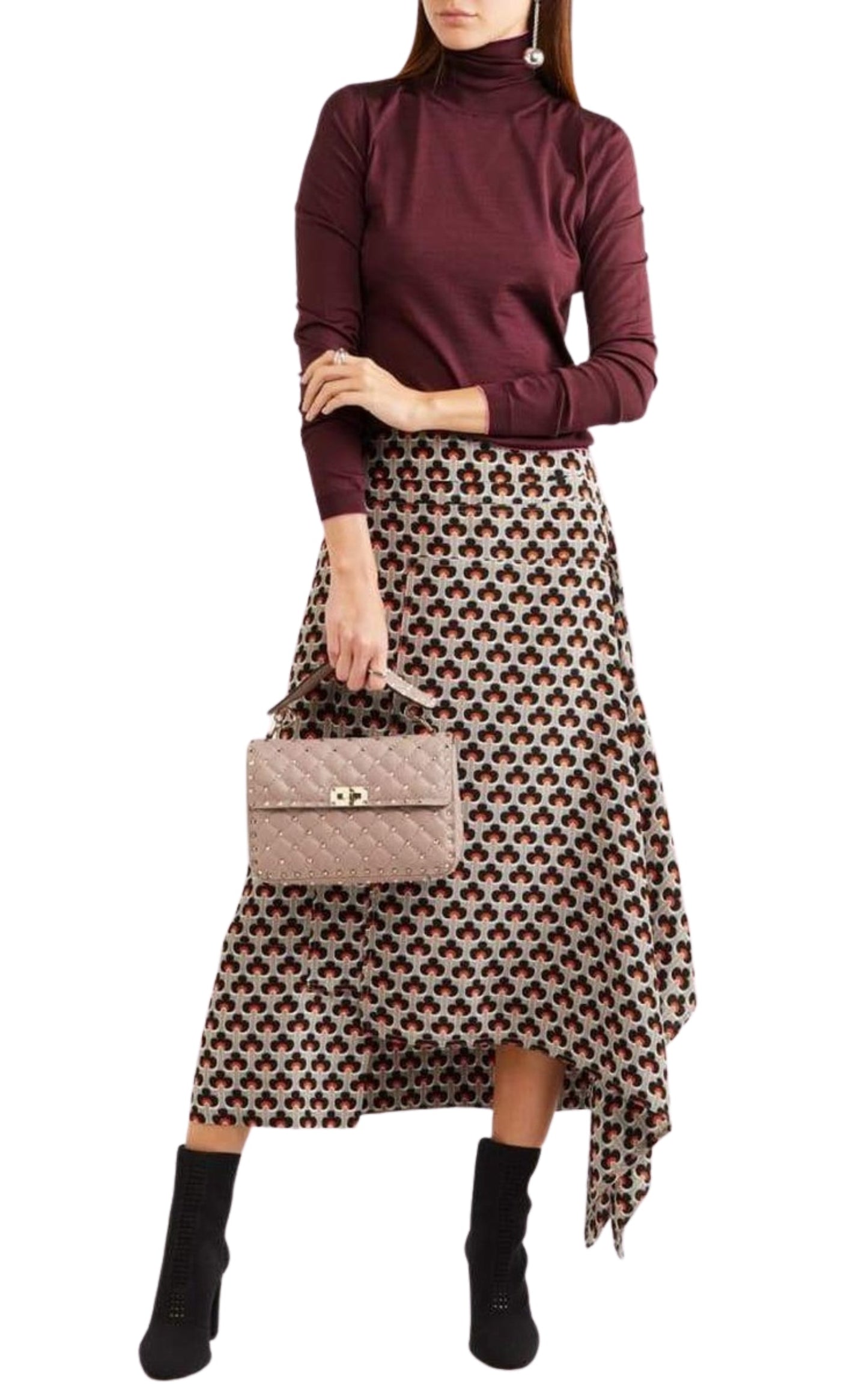 Beige Medium Rockstud MatelassÃƒÆ’Ã‚Â© Bag
