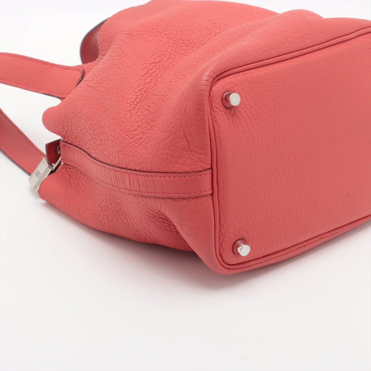 Hermes Picotin Lock PM  Clemence Red Silver G  O2011 Open-key