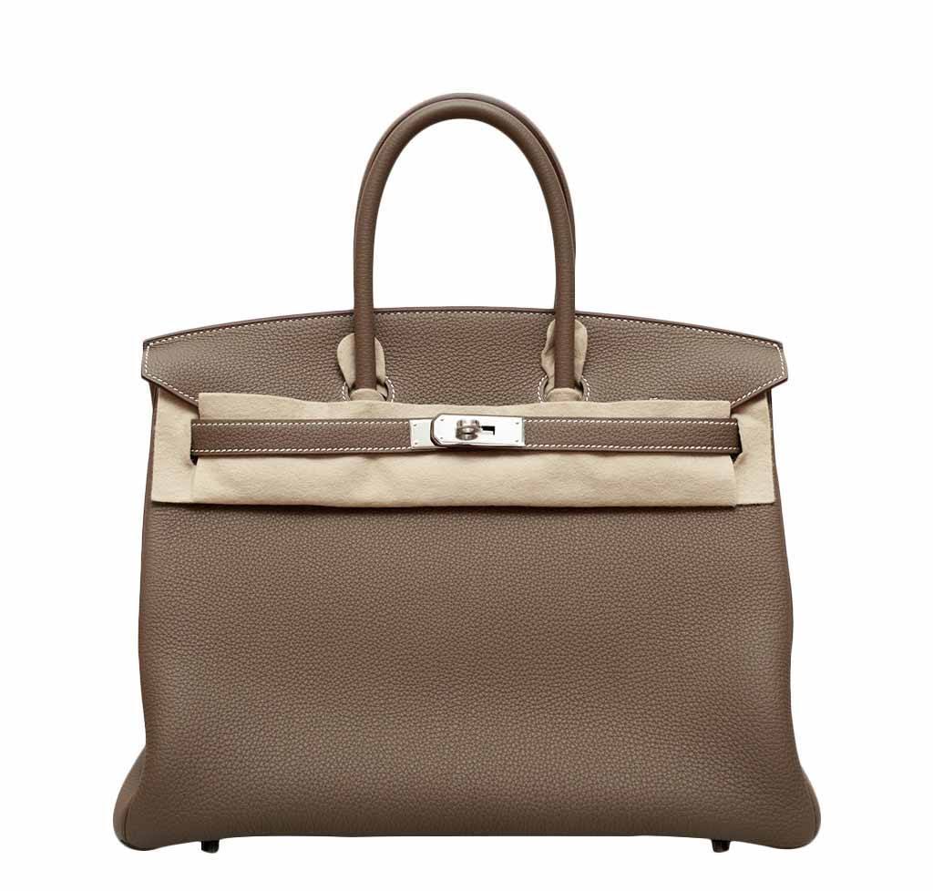 HermÃƒÆ’Ã‚Â¨s Birkin 35 Etoupe Bag Togo PHW