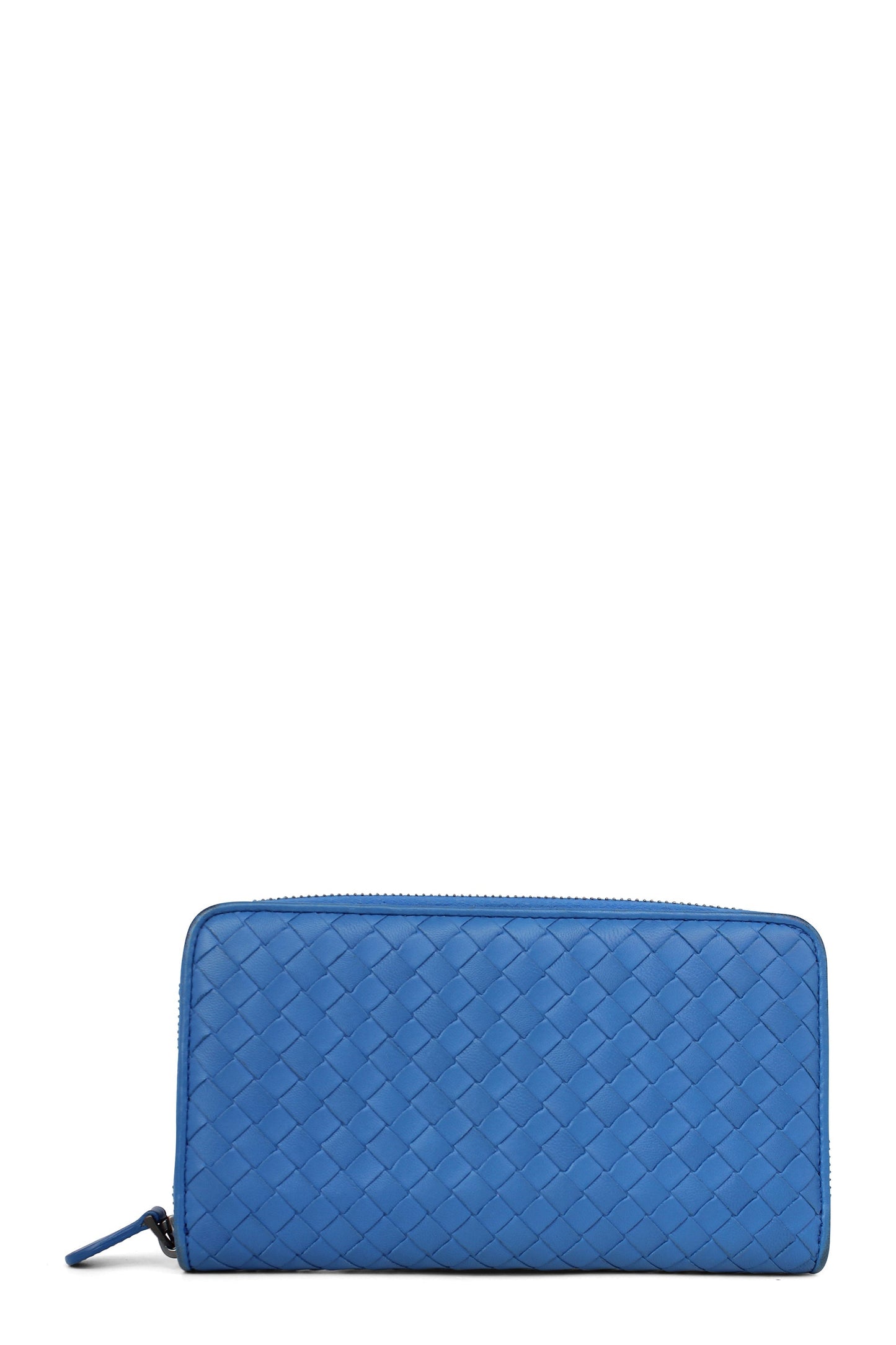 Intrecciato Continental Wallet Blue