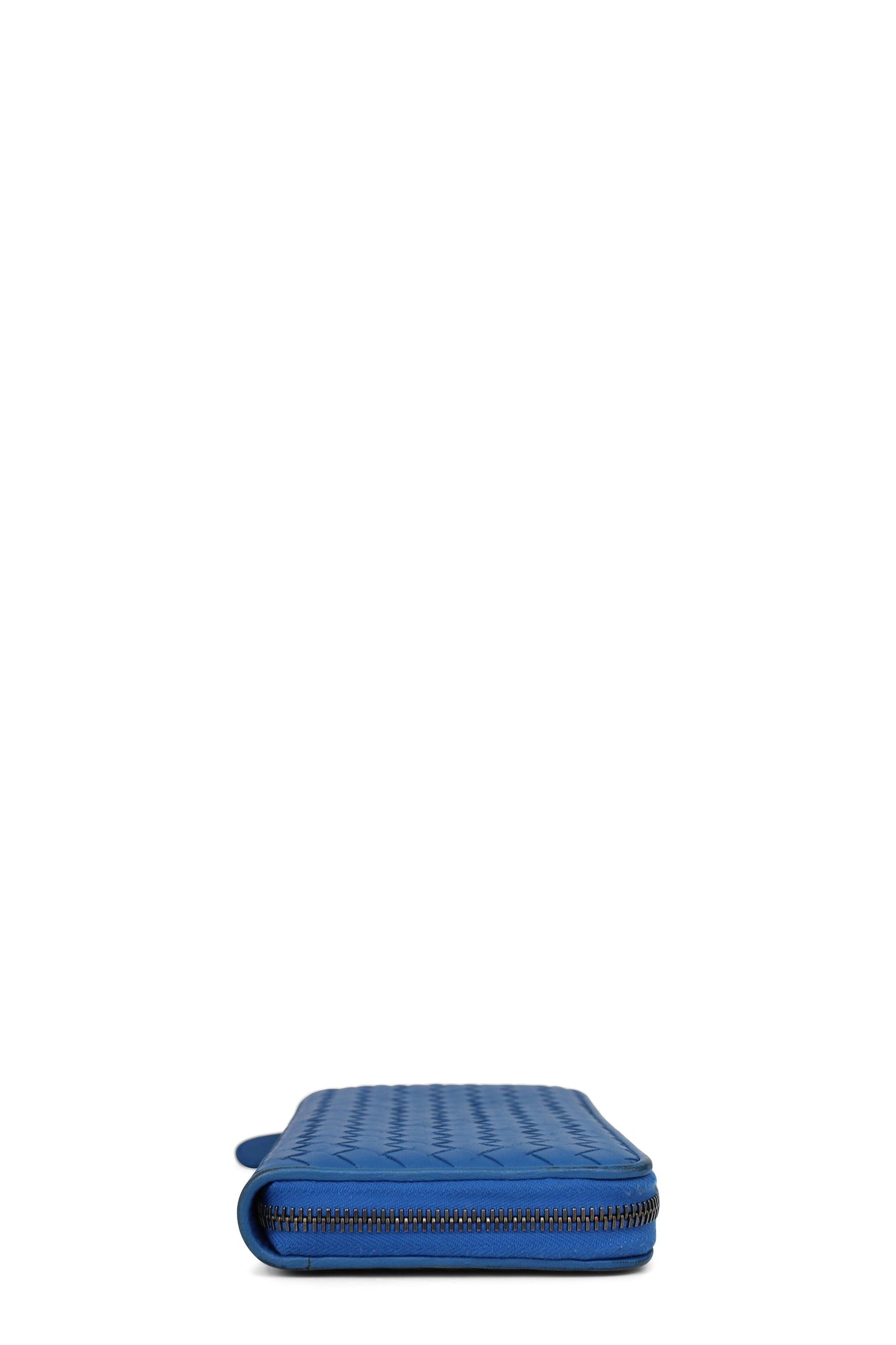 Intrecciato Continental Wallet Blue