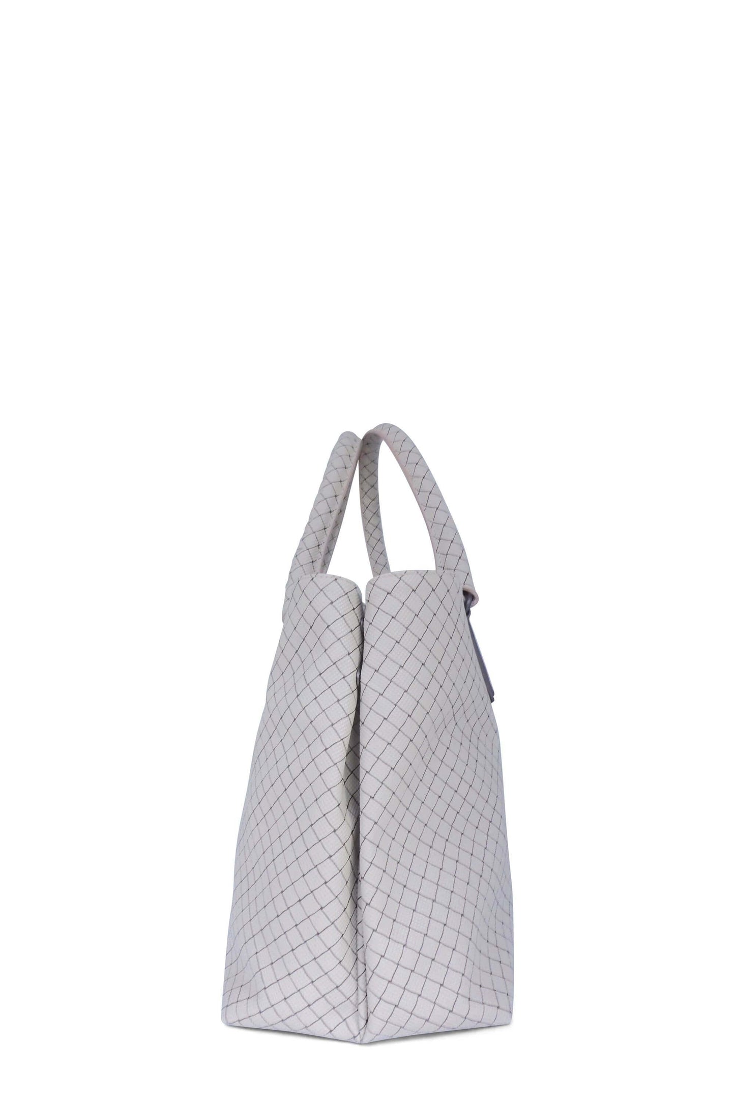 Printed Canvas Shopping Tote Brown