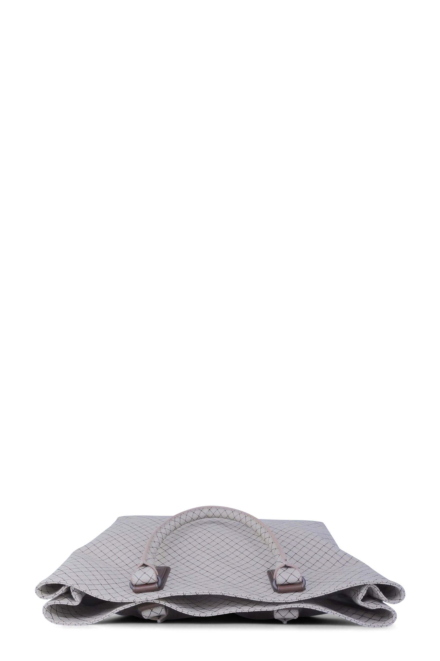 Printed Canvas Shopping Tote Brown