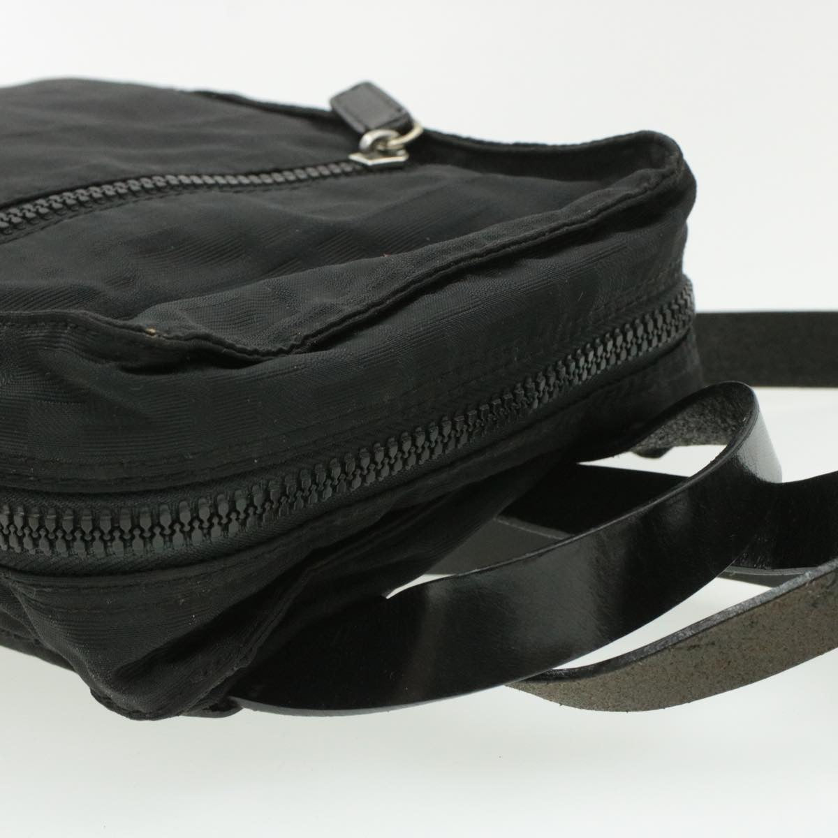 FENDI Zucca Canvas Backpack Nylon Black am149b