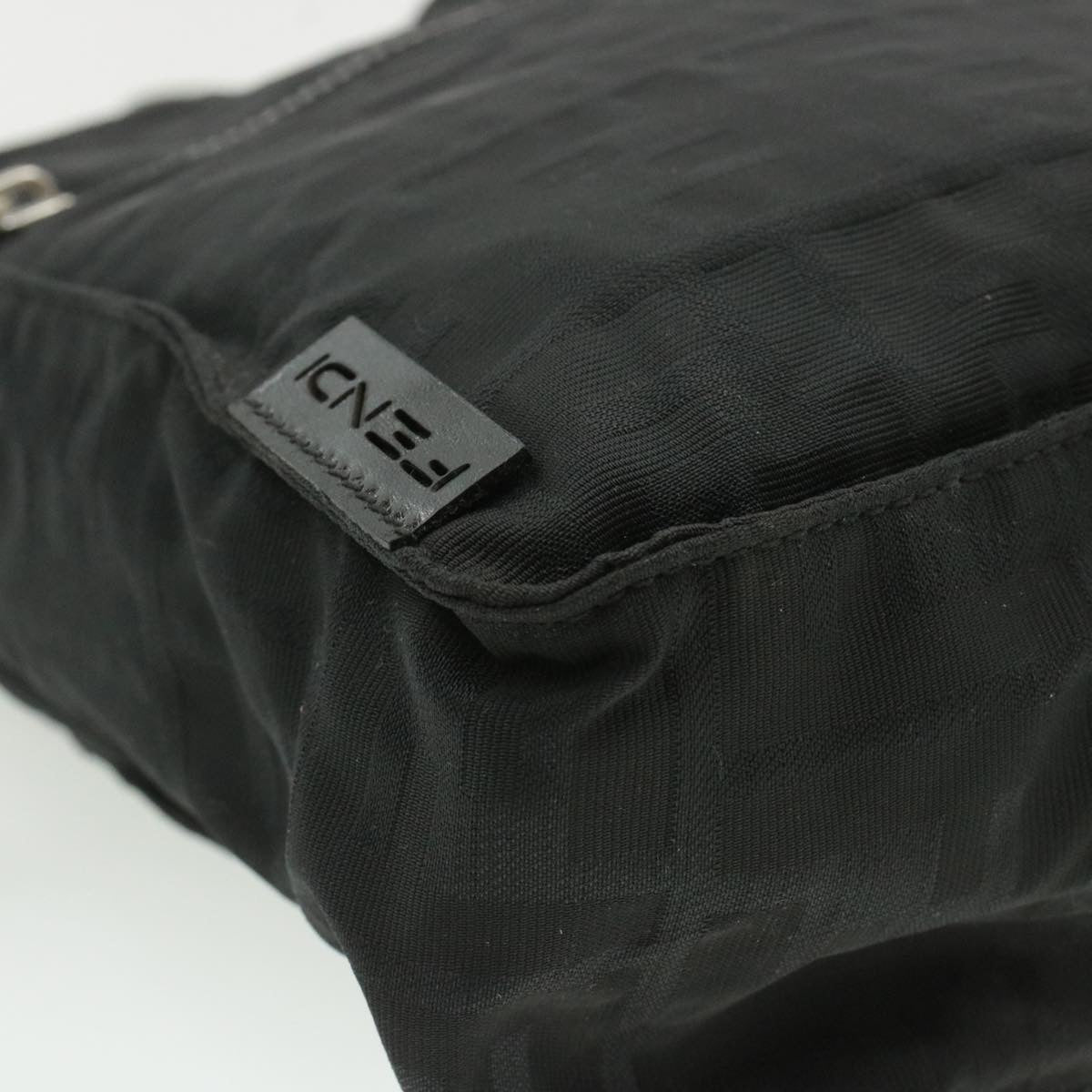 FENDI Zucca Canvas Backpack Nylon Black am149b
