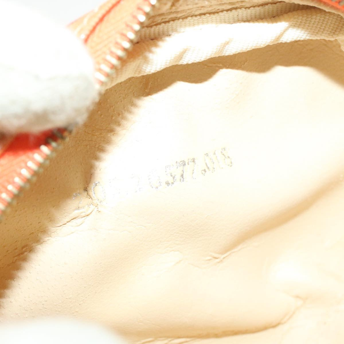 FENDI Zucchino Canvas Pouch Enamel Orange am187b