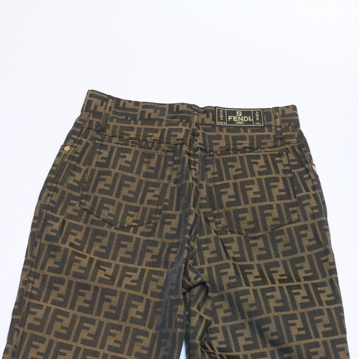 FENDI Zucca Canvas Pants Brown Black am225b