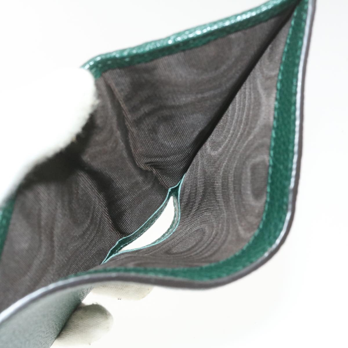GUCCI Zumi Long Wallet Leather Green am272b