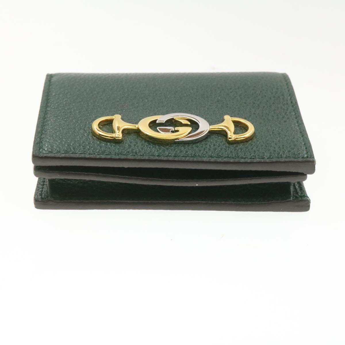 GUCCI Zumi Long Wallet Leather Green am272b
