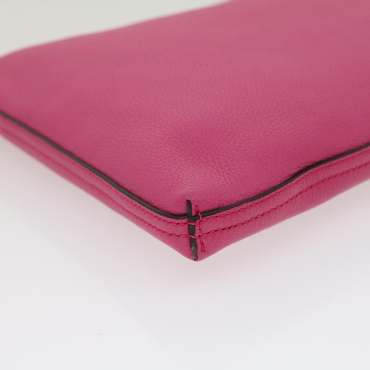 GUCCI Web Sherry Line Soho Clutch Bag Leather Pink am481b