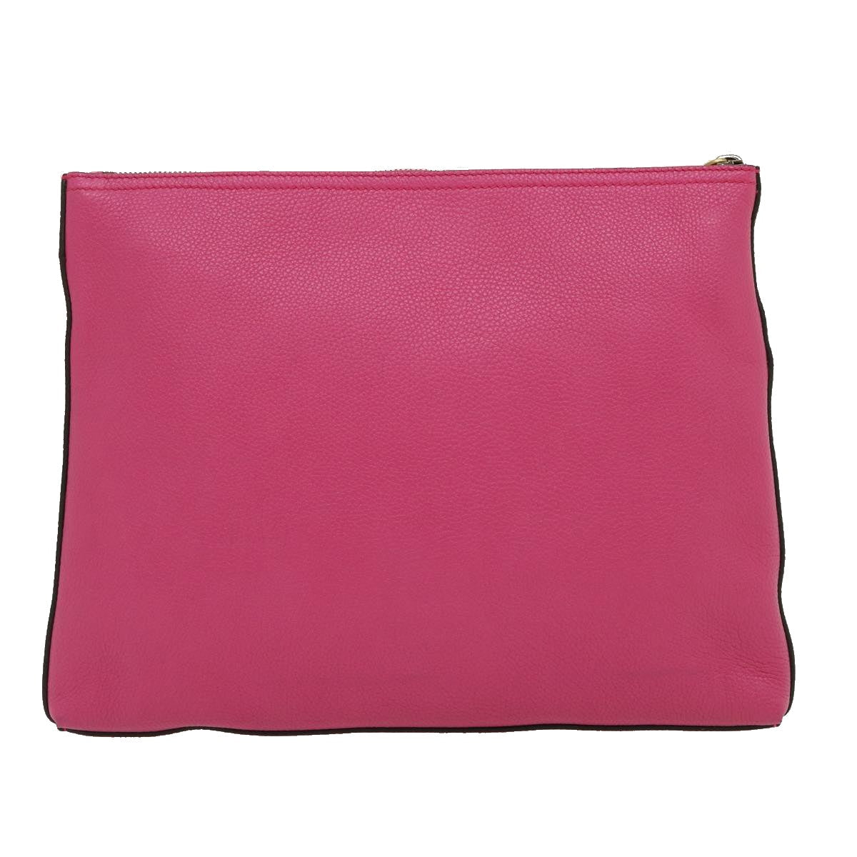 GUCCI Web Sherry Line Soho Clutch Bag Leather Pink am481b