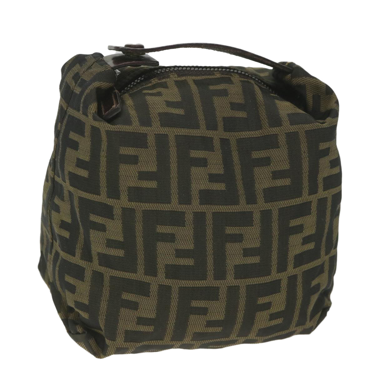 FENDI Zucca Canvas Pouch Black Brown bs10045
