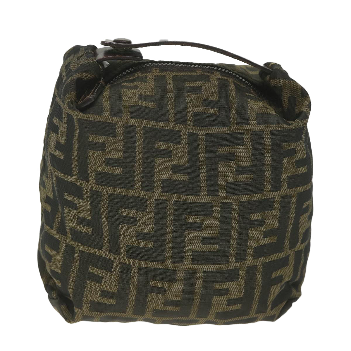 FENDI Zucca Canvas Pouch Black Brown bs10045