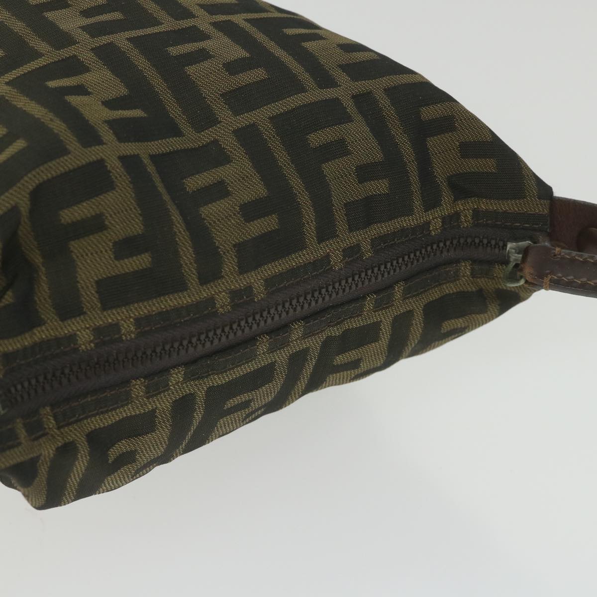 FENDI Zucca Canvas Pouch Black Brown bs10045