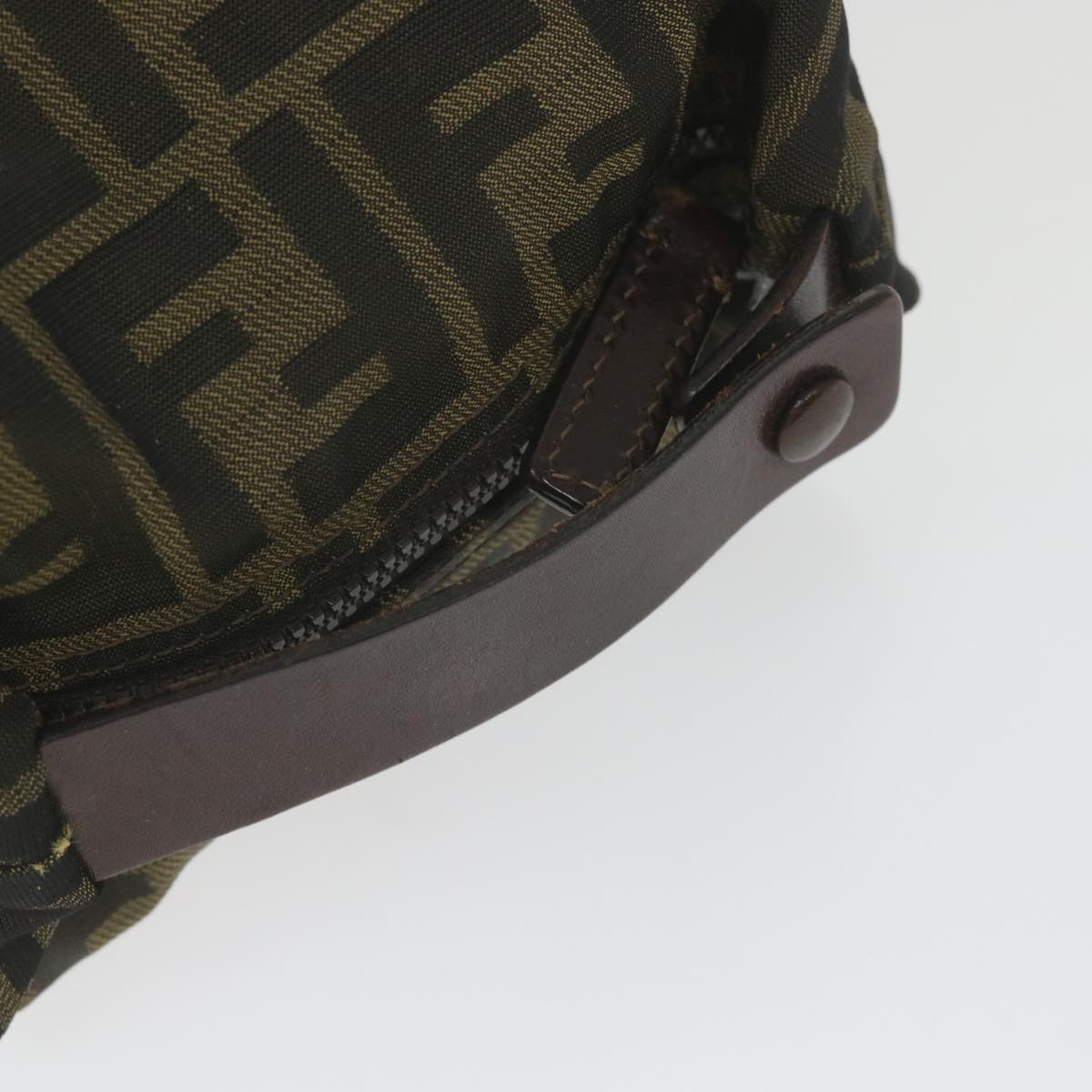 FENDI Zucca Canvas Pouch Black Brown bs10045