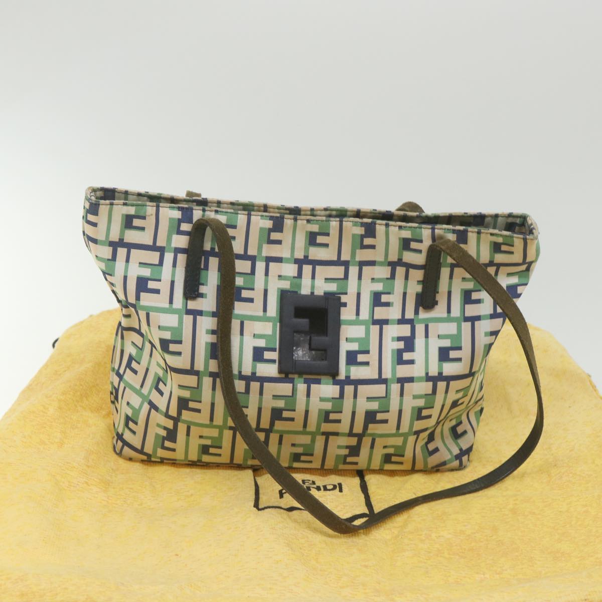 FENDI Zucca Canvas Tote Bag Green bs10046