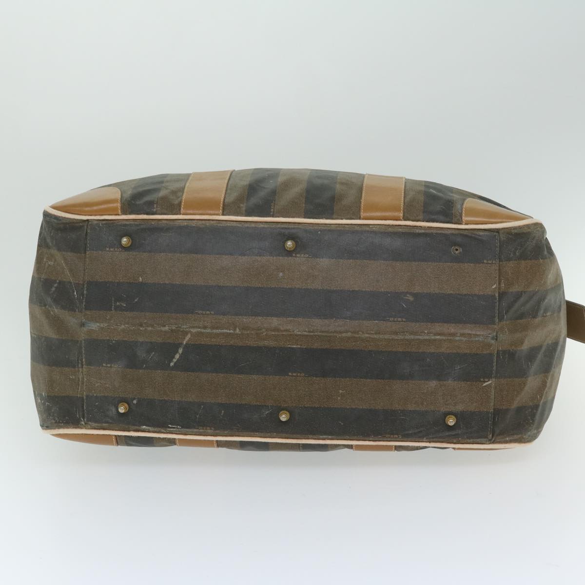 FENDI Pecan Canvas Boston Bag Coated Canvas Brown bs10091