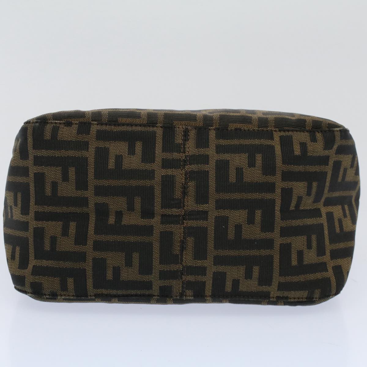FENDI Zucca Canvas Mamma Baguette Shoulder Bag Black Brown bs10105
