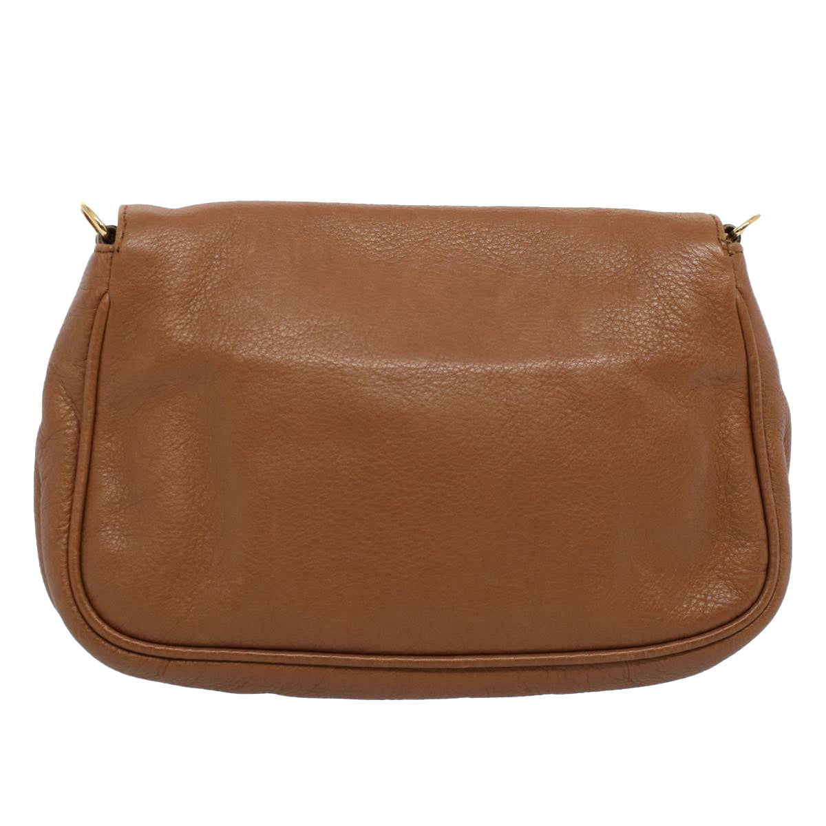 FENDI Chain Shoulder Bag Leather Brown bs10189