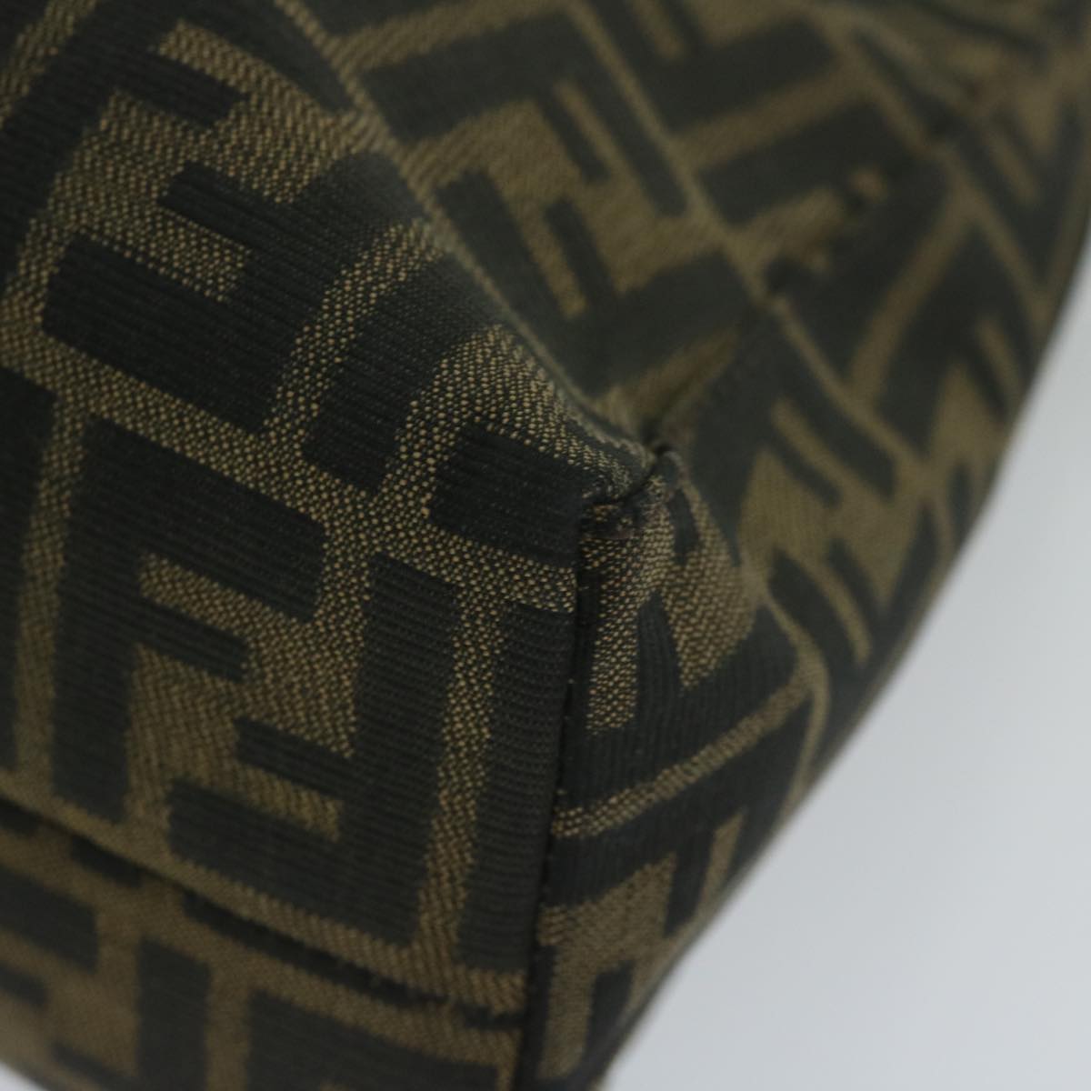 FENDI Zucca Canvas Mamma Baguette Shoulder Bag Brown bs10329
