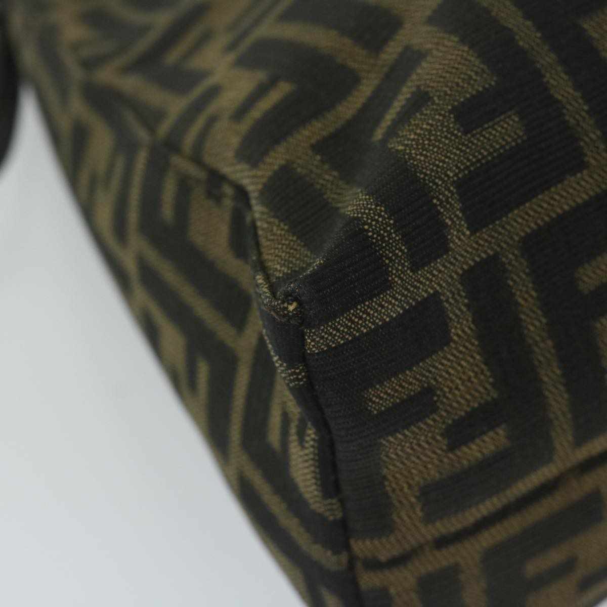 FENDI Zucca Canvas Mamma Baguette Shoulder Bag Brown bs10329