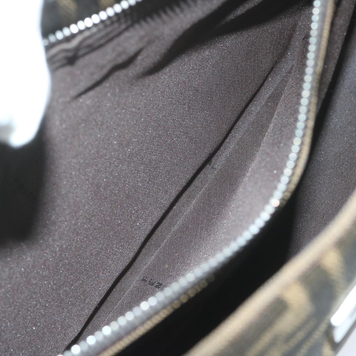 FENDI Zucca Canvas Mamma Baguette Shoulder Bag Brown bs10329