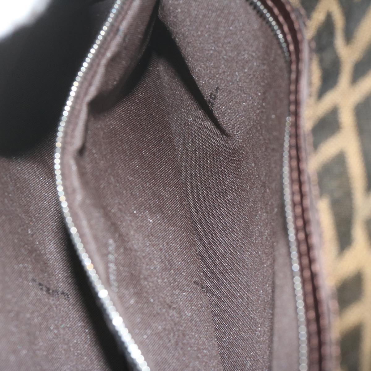 FENDI Zucca Canvas Mamma Baguette Shoulder Bag Brown bs10329