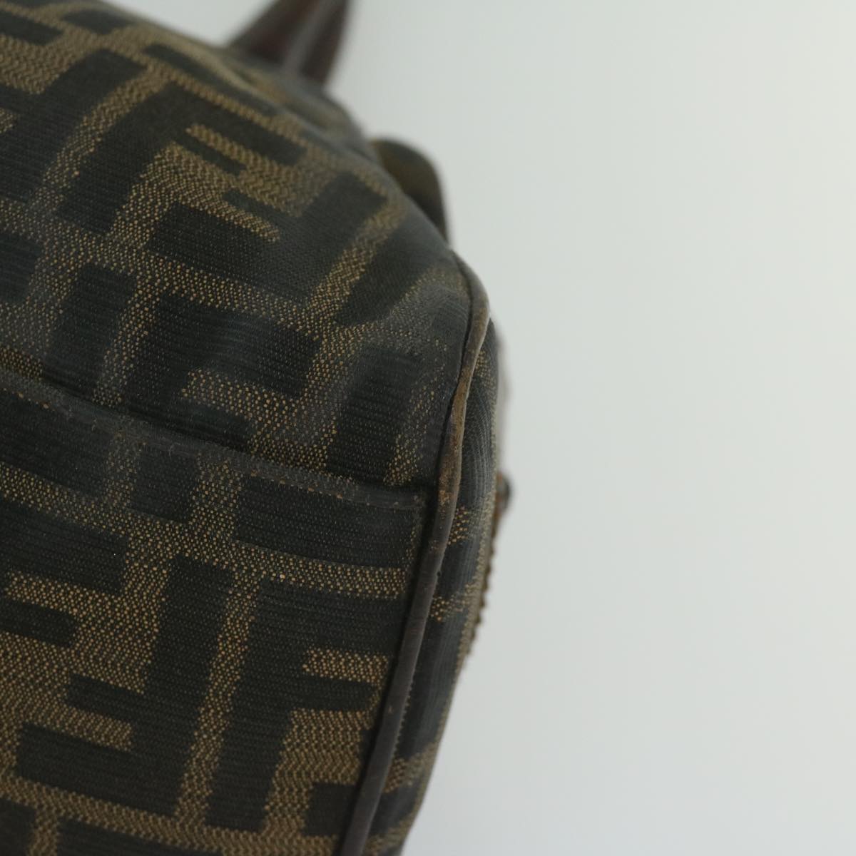FENDI Zucca Canvas Hand Bag Black Brown bs10335