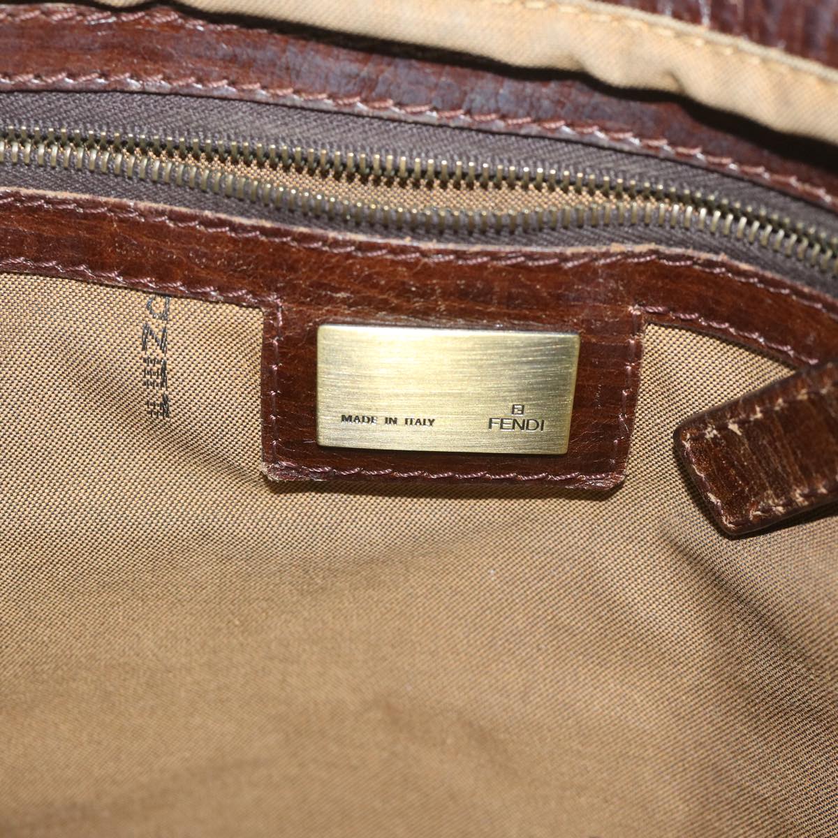 FENDI Zucca Canvas Hand Bag Black Brown bs10335