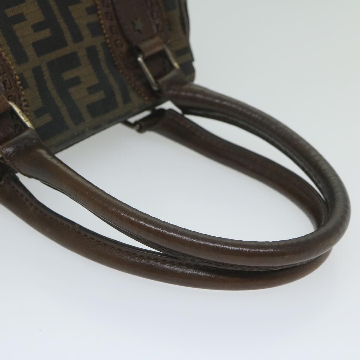 FENDI Zucca Canvas Hand Bag Black Brown bs10335