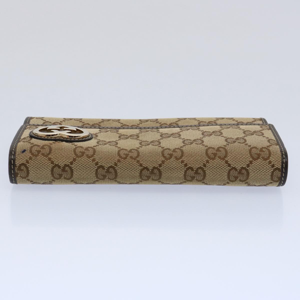 GUCCI GG Canvas Long Wallet Beige 251861 bs10353