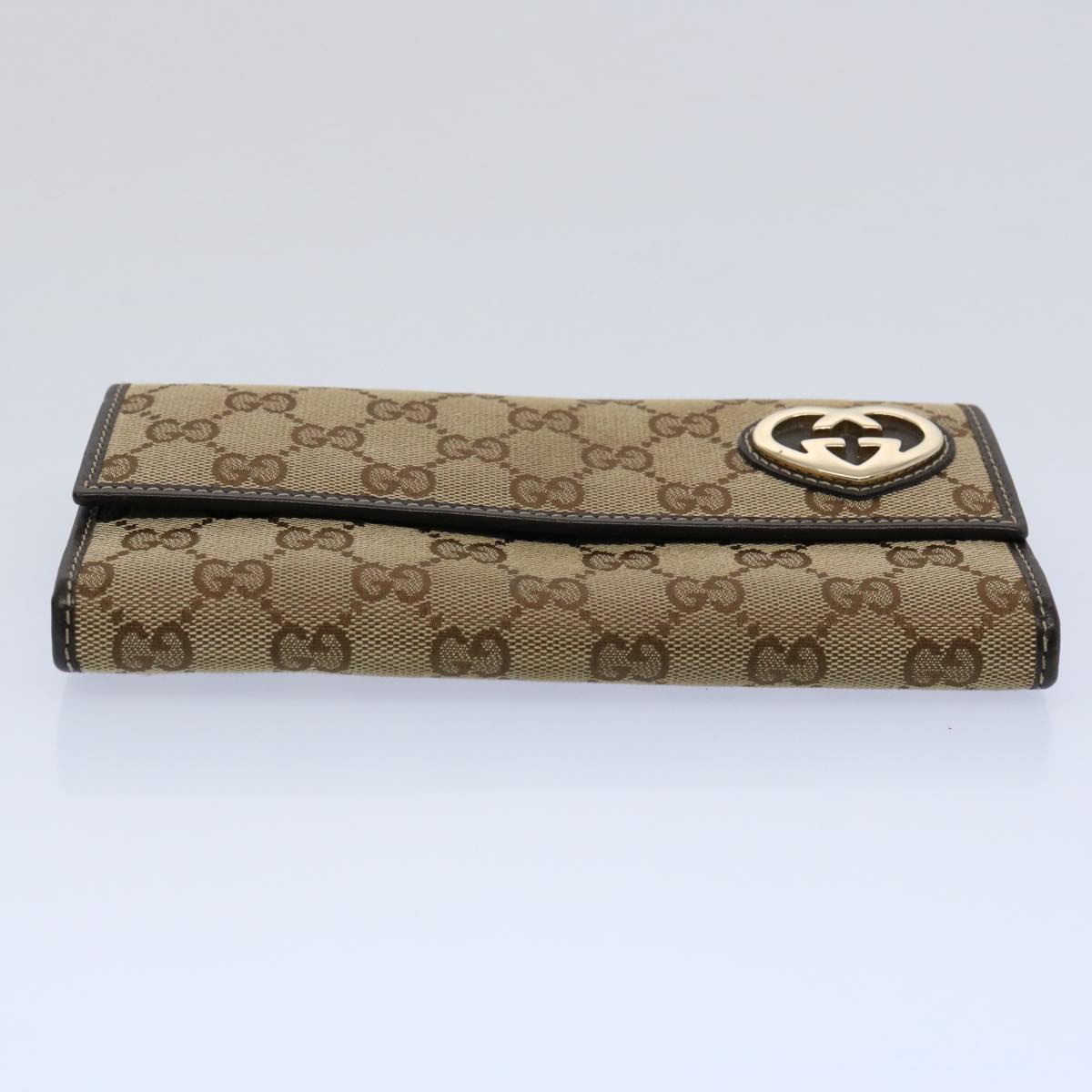 GUCCI GG Canvas Long Wallet Beige 251861 bs10353