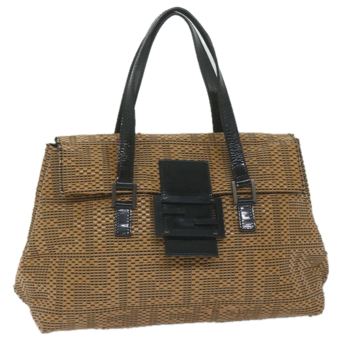 FENDI Mamma Baguette Shoulder Bag Leather Brown bs10413