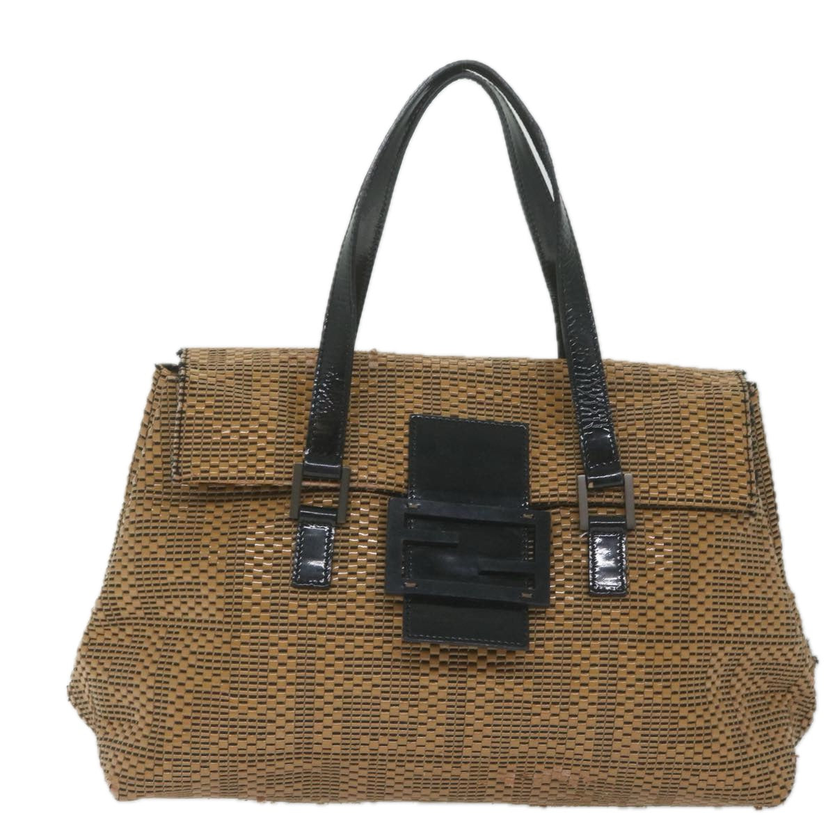 FENDI Mamma Baguette Shoulder Bag Leather Brown bs10413