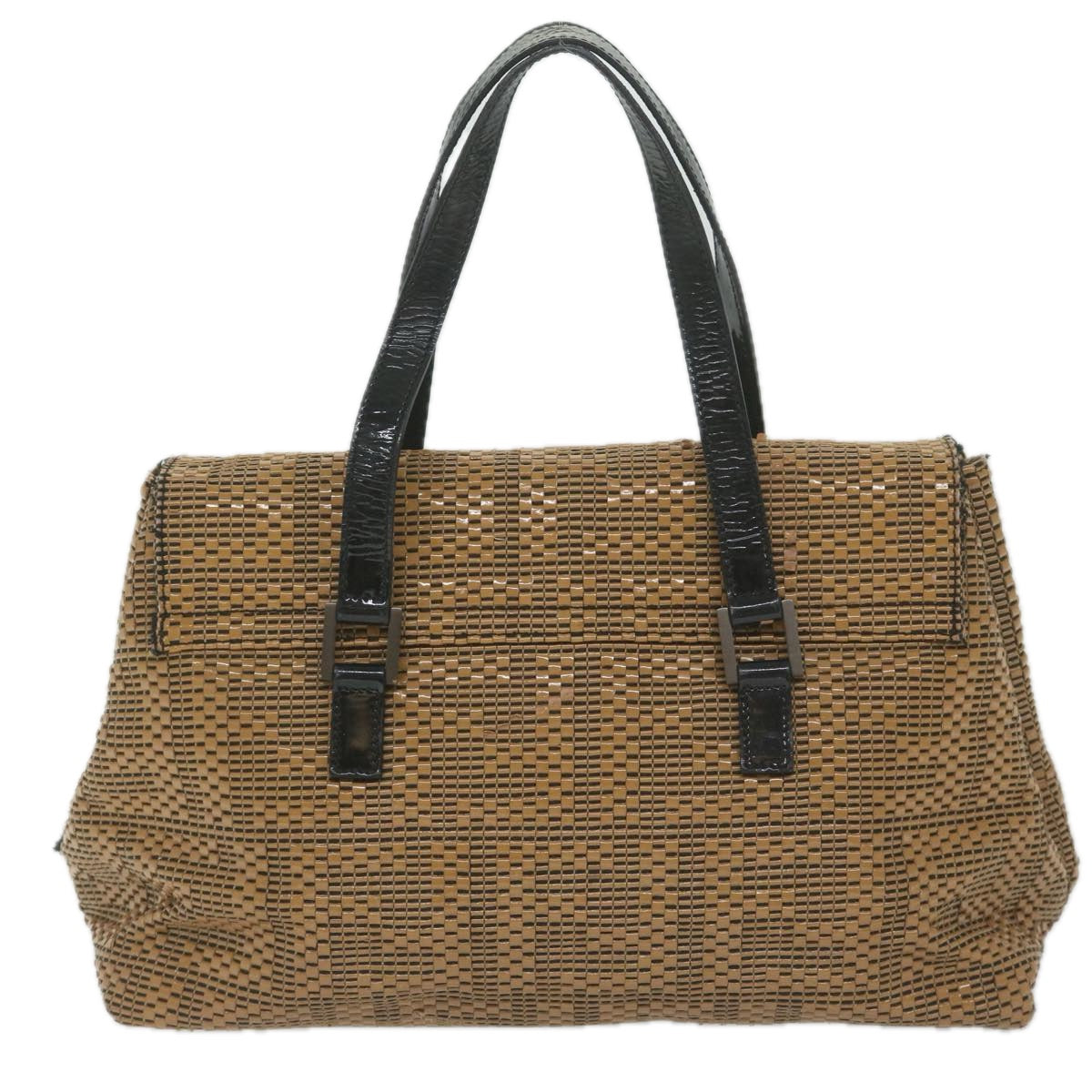FENDI Mamma Baguette Shoulder Bag Leather Brown bs10413