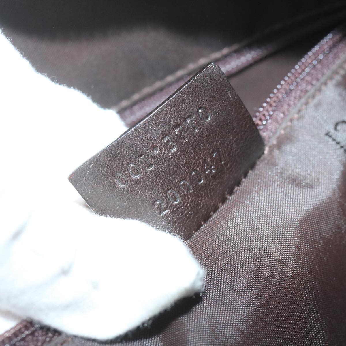 GUCCI Shoulder Bag Nylon Brown bs10421