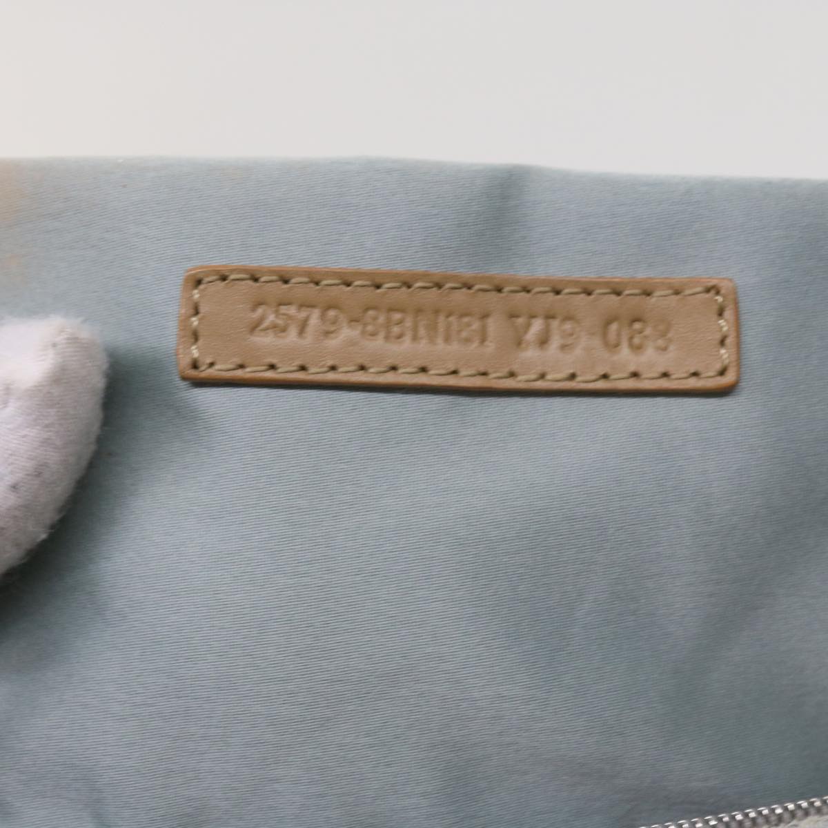 FENDI Hand Bag Polyester Silver bs10442